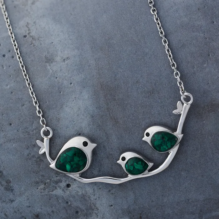 Necklaces Chadds Ford Jewelry Triple Malachite Birdie Branch Necklace