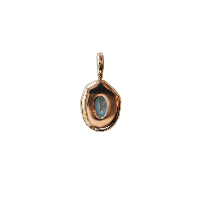 Necklaces COMMON ERA Molten Heirloom Pendant Blue Topaz