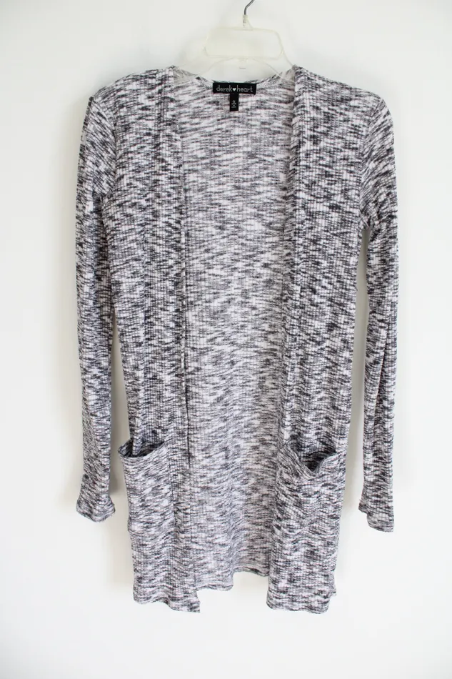 Necklaces Derek Heart Derek Heart Gray Heathered Long Cardigan S
