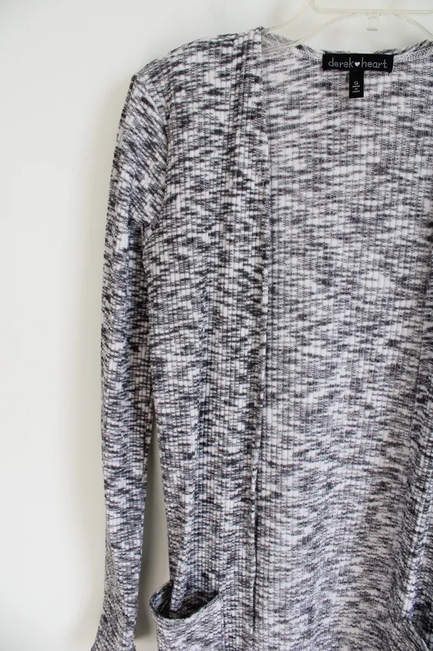 Necklaces Derek Heart Derek Heart Gray Heathered Long Cardigan S