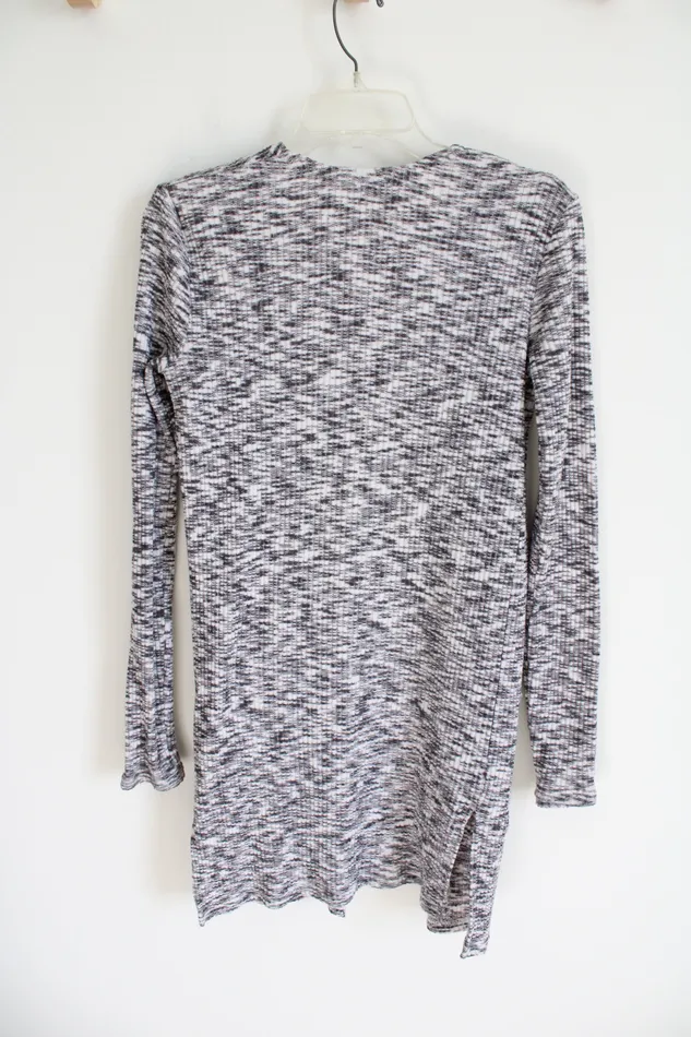 Necklaces Derek Heart Derek Heart Gray Heathered Long Cardigan S