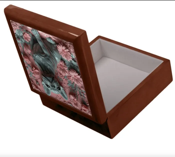 Necklaces Jewelry Box Boxer Puppy Pink and Grey ZAZZLE