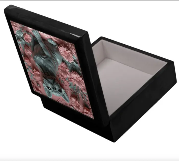 Necklaces Jewelry Box Boxer Puppy Pink and Grey ZAZZLE
