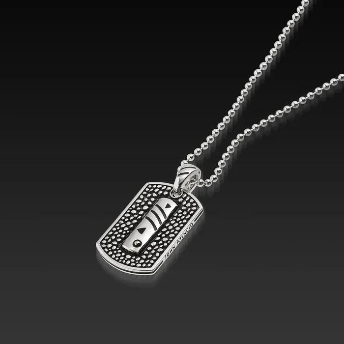 Necklaces John Atencio Matrix Dog Tag Pendant Necklace