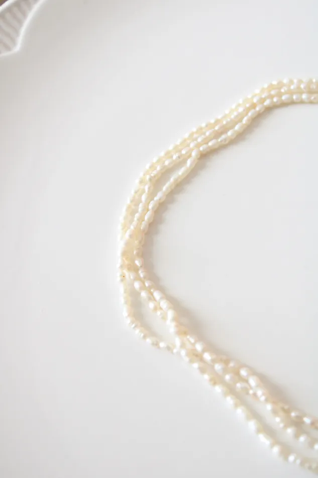 Necklaces Jubilee Thrift Layered 3 Strand Baroque Pearl Necklace