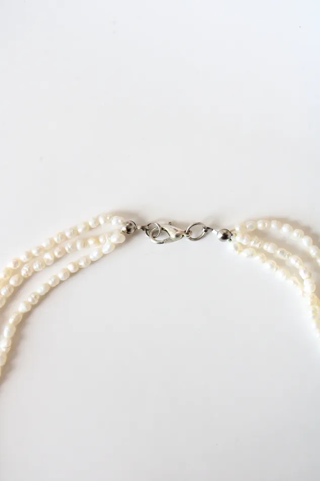 Necklaces Jubilee Thrift Layered 3 Strand Baroque Pearl Necklace