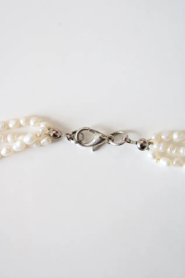 Necklaces Jubilee Thrift Layered 3 Strand Baroque Pearl Necklace