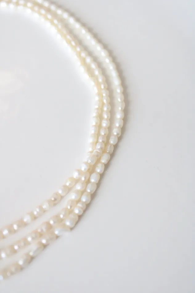 Necklaces Jubilee Thrift Layered 3 Strand Baroque Pearl Necklace