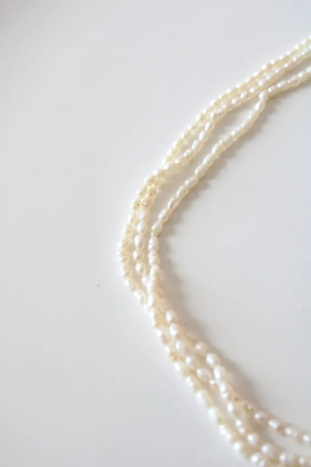 Necklaces Jubilee Thrift Layered 3 Strand Baroque Pearl Necklace