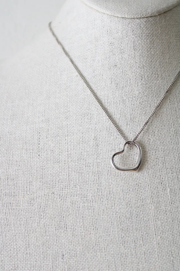 Necklaces Jubilee Thrift Open Heart Pendant Sterling Silver Necklace