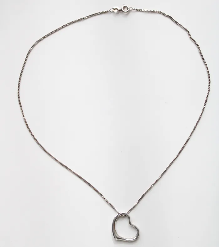 Necklaces Jubilee Thrift Open Heart Pendant Sterling Silver Necklace