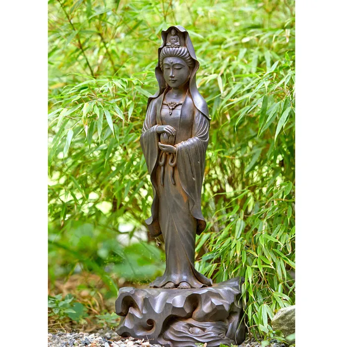 Necklaces Large Standing Garden Kuan Yin Statue Wesco