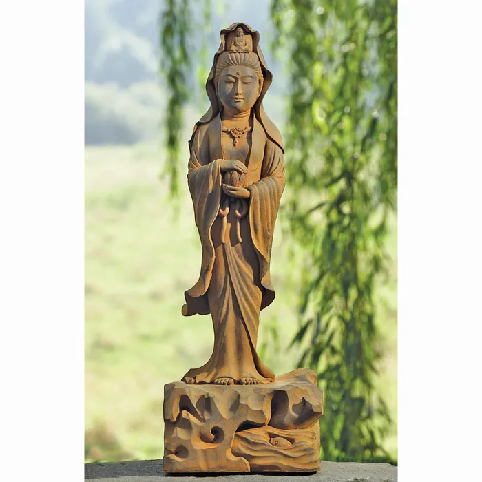 Necklaces Large Standing Garden Kuan Yin Statue Wesco
