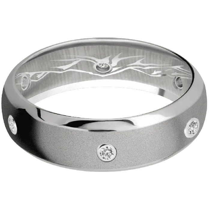 Necklaces Lashbrook Platinum Sand Polish Finish