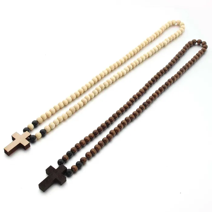 Necklaces Lords Guidance Mens Christian Necklace br Wooden Bead