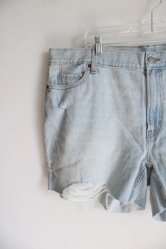Necklaces Old Navy NEW Old Navy High Rise Slouchy Straight Light Wash Denim Shorts 20