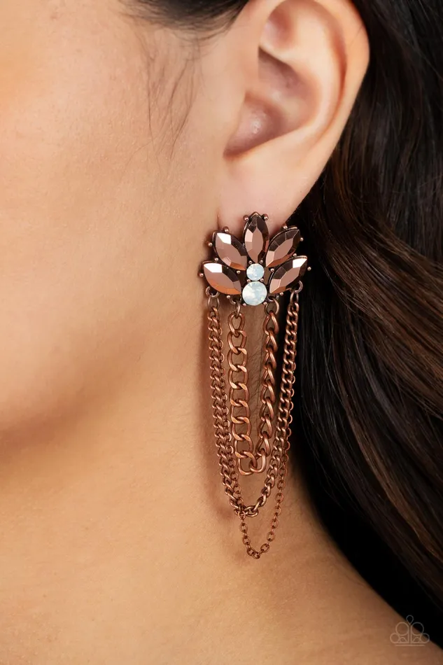 Necklaces Paparazzi Accessories Reach for the SKYSCRAPERS Copper