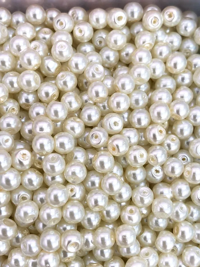 Necklaces Peppy Beads Glass Pearl Beads 8mm 100Gr Pack Approx 160 Beads Ivory Color Ivory Glass Pearl Necklaces Peppy Beads Glass Pearl Beads 8mm 100Gr Pack Approx 160 Beads Ivory Color Ivory Glass Pearl