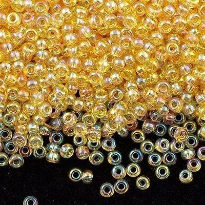 Necklaces Peppy Beads Miyuki Seed Beads 80 Transparent Light Topaz AB 0251