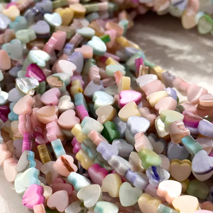 Necklaces Peppy Beads Mother Of Pearl Heart 6mm Beads Pastel Colored Horizontal Hole Hearts 60 Beads Strand Necklaces Peppy Beads Mother Of Pearl Heart 6mm Beads Pastel Colored Horizontal Hole Hearts 60 Beads Strand