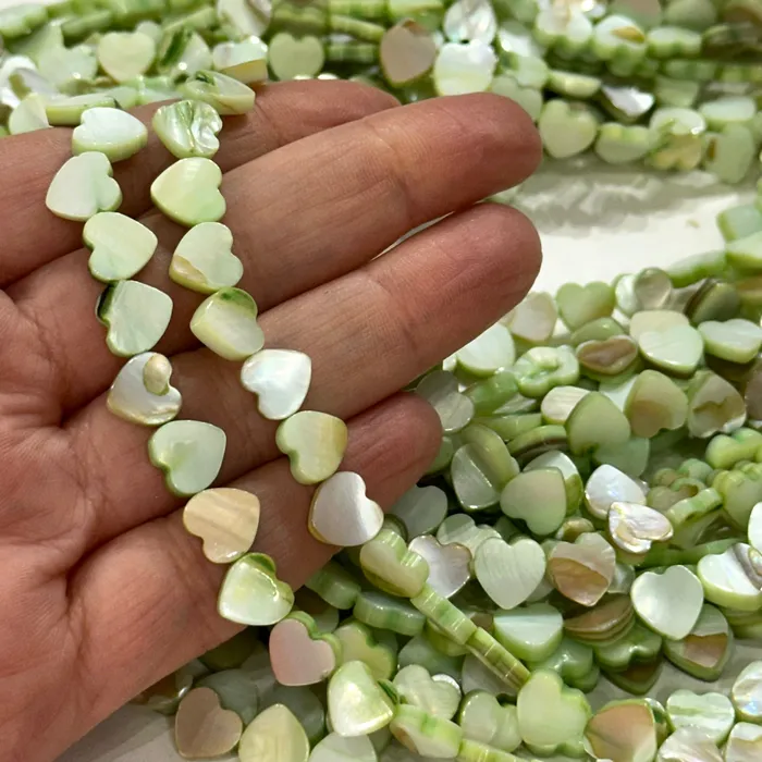Necklaces Peppy Beads Mother Of Pearl Heart Colored 8mm Beads Horizontal Hole 48 Beads Strand Necklaces Peppy Beads Mother Of Pearl Heart Colored 8mm Beads Horizontal Hole 48 Beads Strand