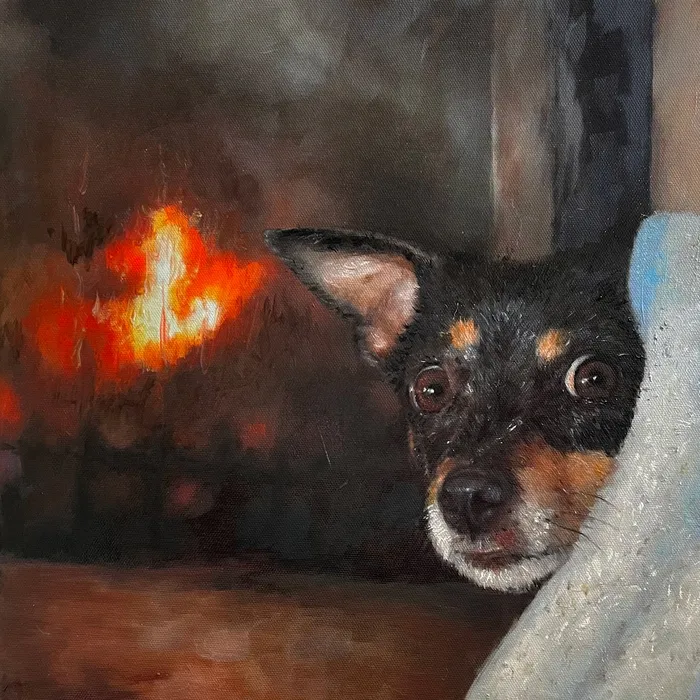 Necklaces Portraits by NC Custom Painted Dog Rat Terrier named Tater Oil Portrait Necklaces Portraits by NC Custom Painted Dog Rat Terrier named Tater Oil Portrait