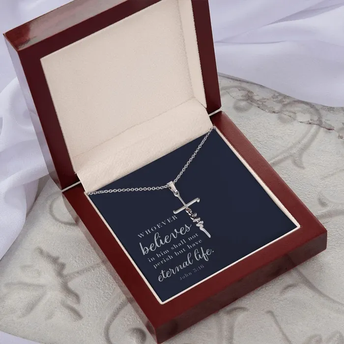 Necklaces ShineOn Fulfillment Faith Cross Necklace John 316