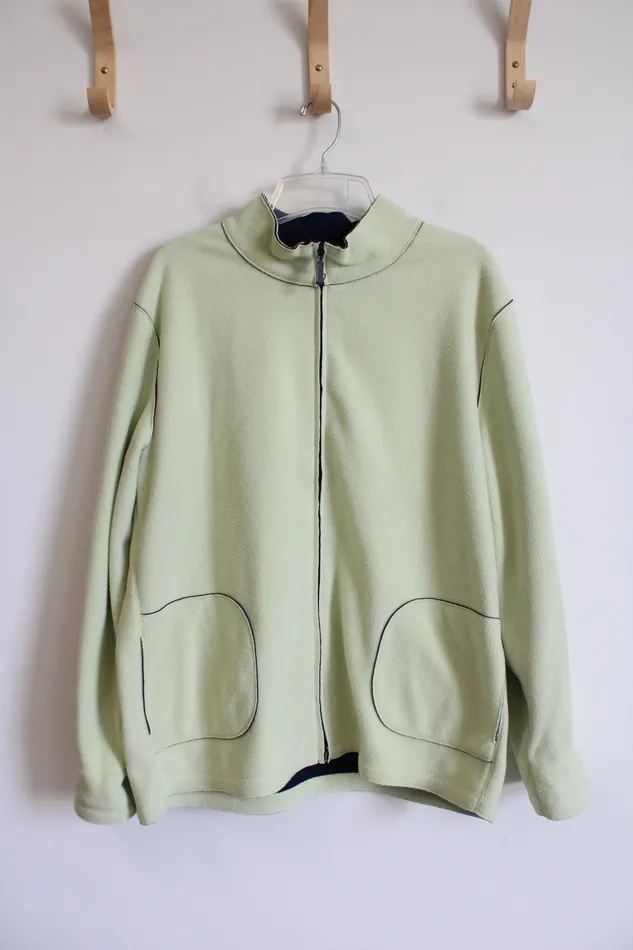 Necklaces Sport Savvy Sport Savvy Light Green Fleece Jacket L