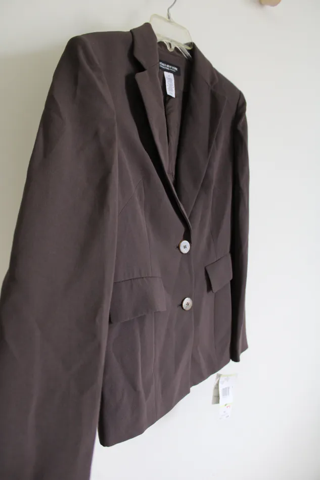 NEW Jones New York Brown Blazer 4 Petite Jones New York Earrings