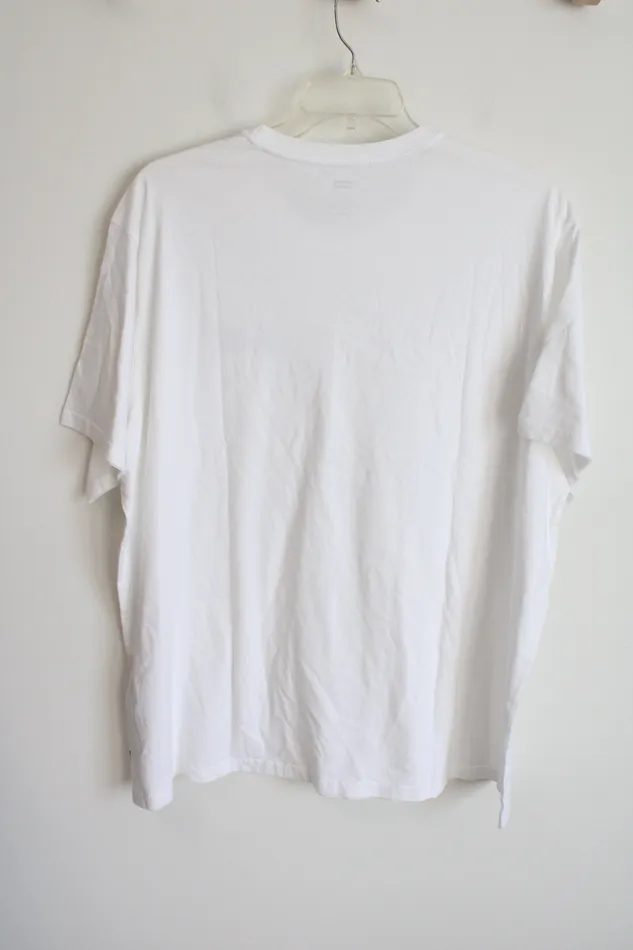 NEW Levis White Black Logo Relaxed Fit Tee XXL Levis Rings