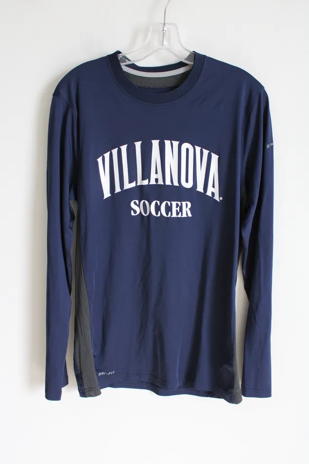 Nike DriFit Villanova Soccer Blue Long Sleeved Shirt S Nike Rings