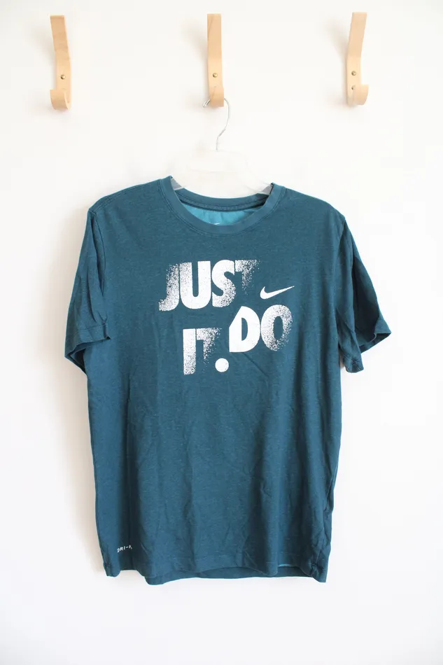 Nike Earrings Nike DriFit Just Do It Dark Teal Shirt M