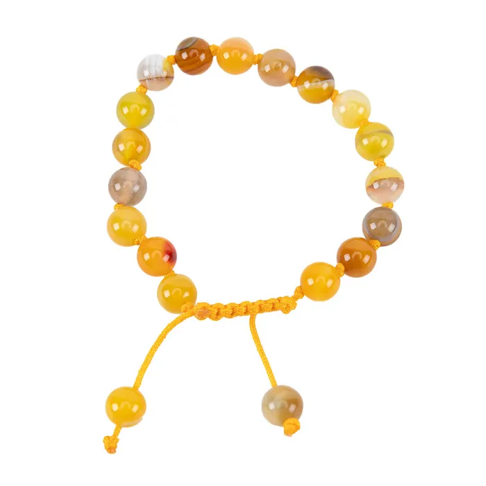 Nirvana Mala Bracelets Adjustable Yellow Agate Bracelet