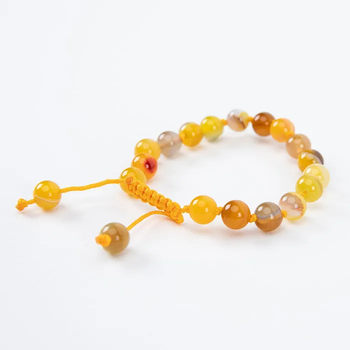 Nirvana Mala Bracelets Adjustable Yellow Agate Bracelet