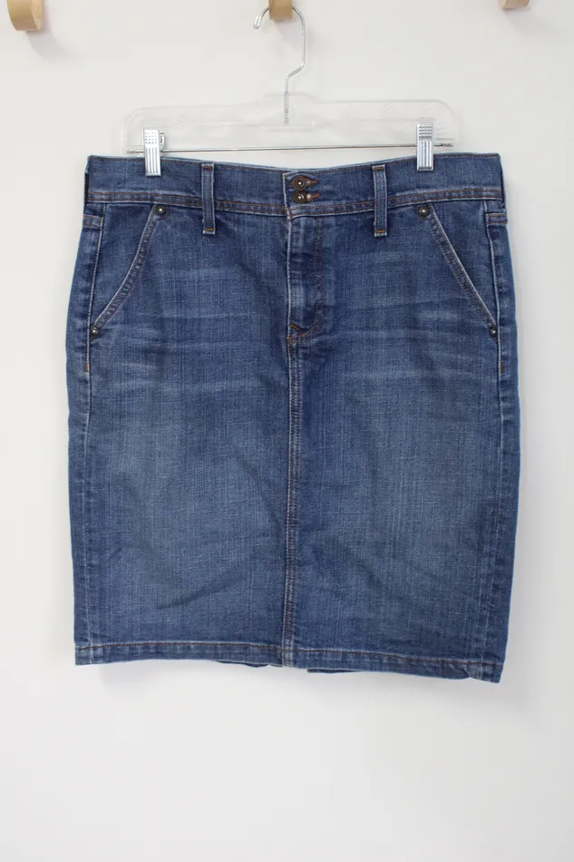 Old Navy Denim Skirt 12 Old Navy Earrings