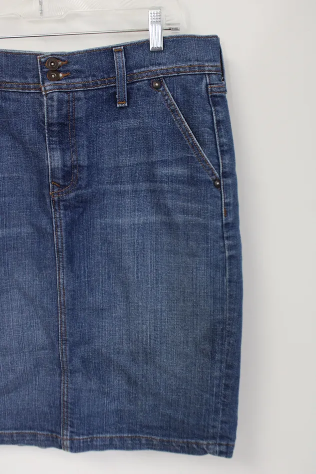 Old Navy Denim Skirt 12 Old Navy Earrings
