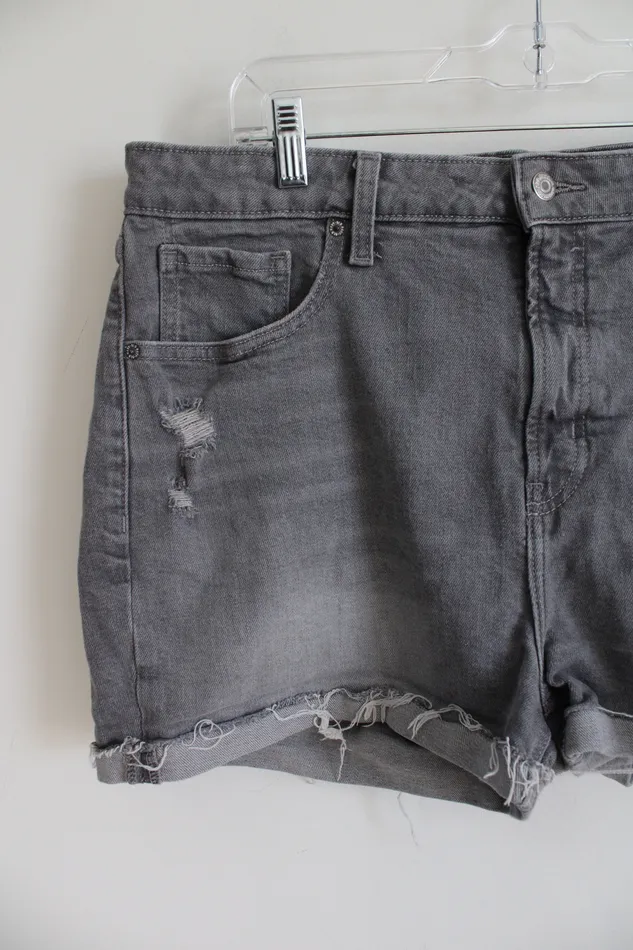Old Navy Earrings Old Navy OG High Rise Gray Wash Distressed Short 16