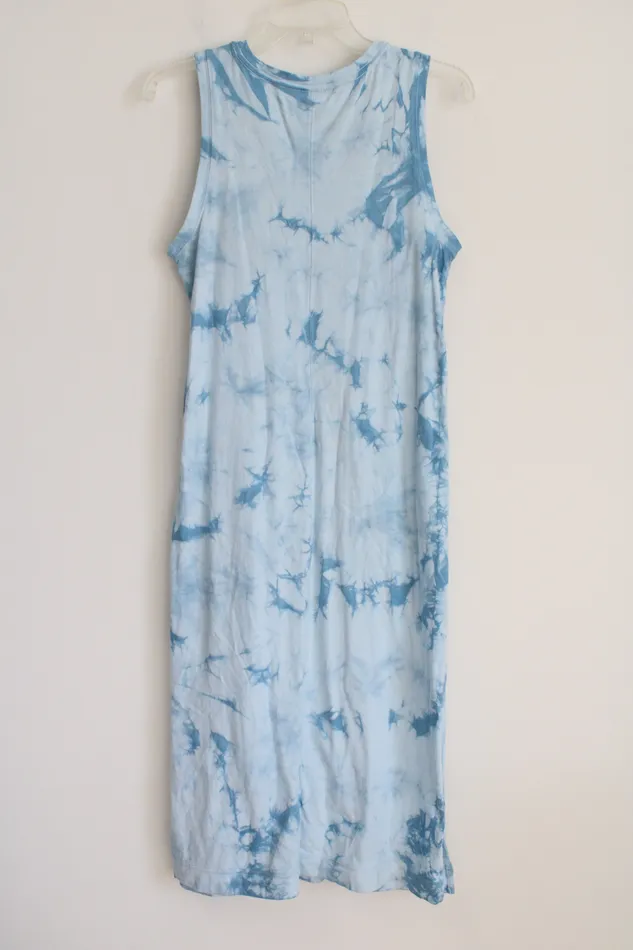 Old Navy Light Blue Tie Dye Maxi Dress XS Old Navy Necklaces