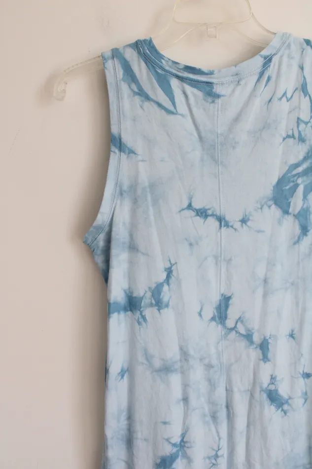 Old Navy Light Blue Tie Dye Maxi Dress XS Old Navy Necklaces