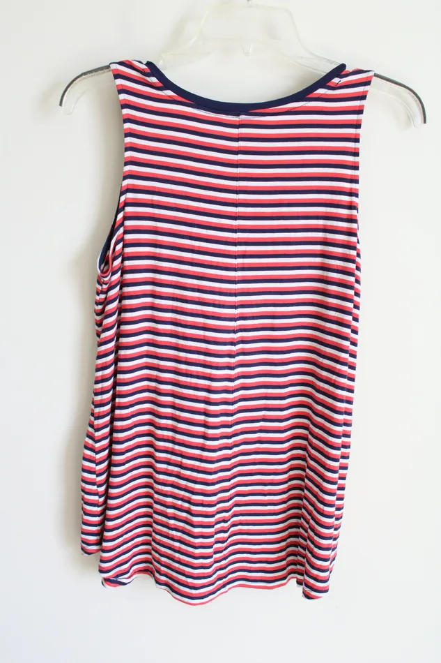 Old Navy Old Navy Blue Pink Striped Luxe Tank XS Rings