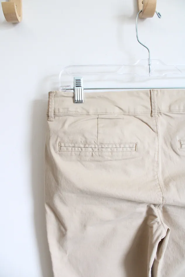 Old Navy Pixie Tan Khaki Pants 8 Old Navy Earrings