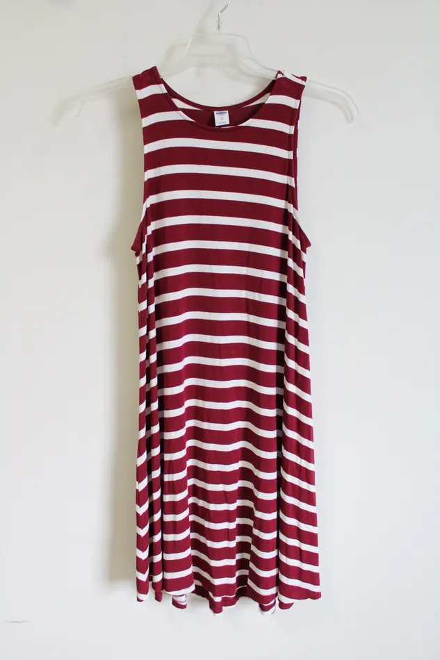Old Navy Red Striped Tank Dress XS Old Navy Earrings
