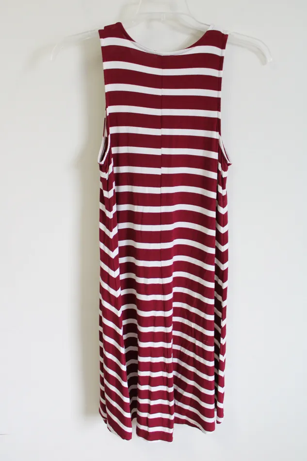 Old Navy Red Striped Tank Dress XS Old Navy Earrings