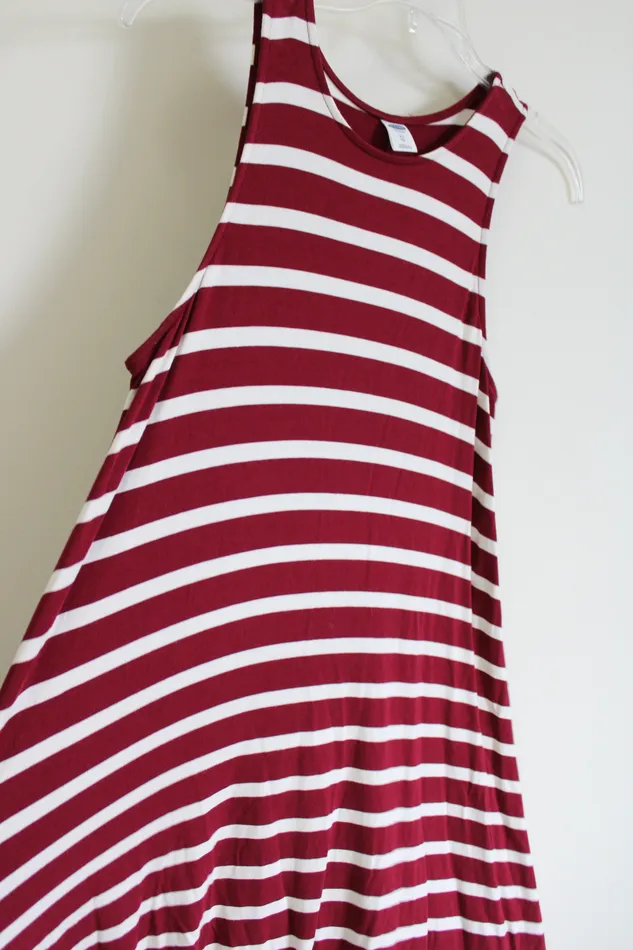 Old Navy Red Striped Tank Dress XS Old Navy Earrings