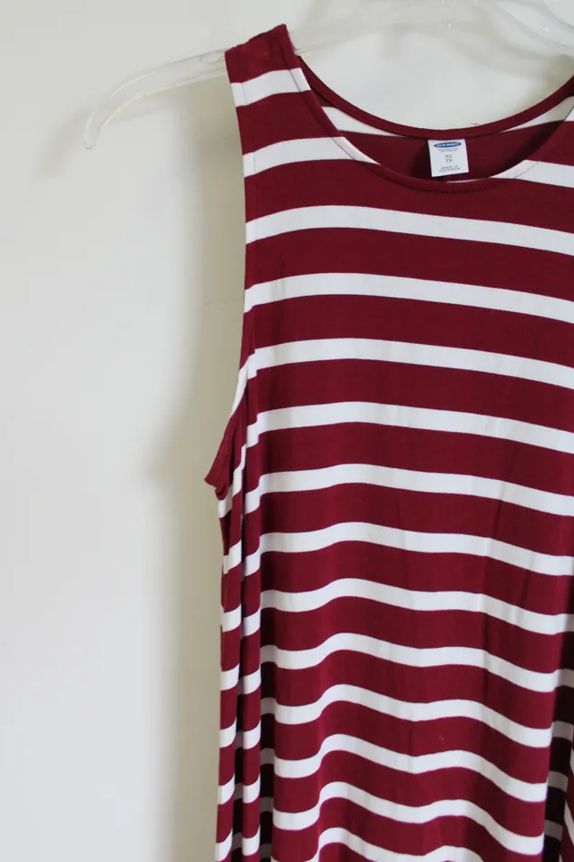 Old Navy Red Striped Tank Dress XS Old Navy Earrings