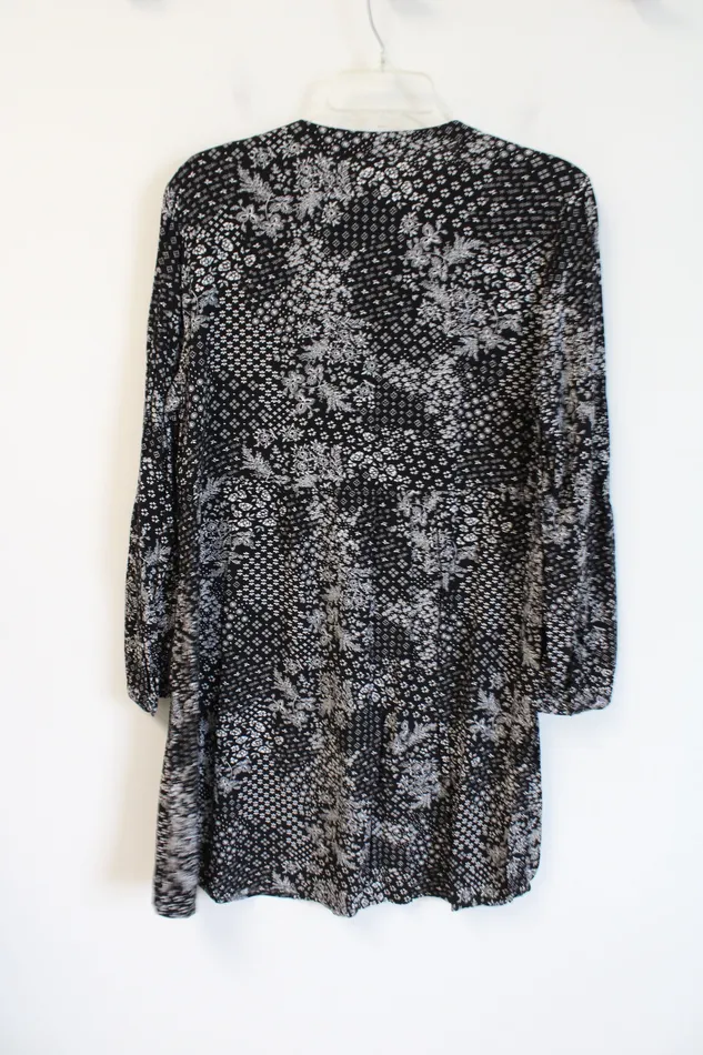 Old Navy Rings Old Navy Black Paisley Floral Shift Dress L