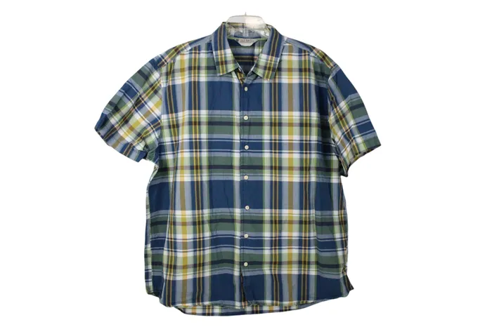 Old Navy Rings Old Navy Blue Plaid Shirt XXL