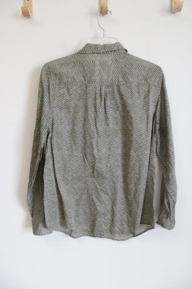 Old Navy Rings Old Navy Classic Fit Green White Speckled Lightweight Top M