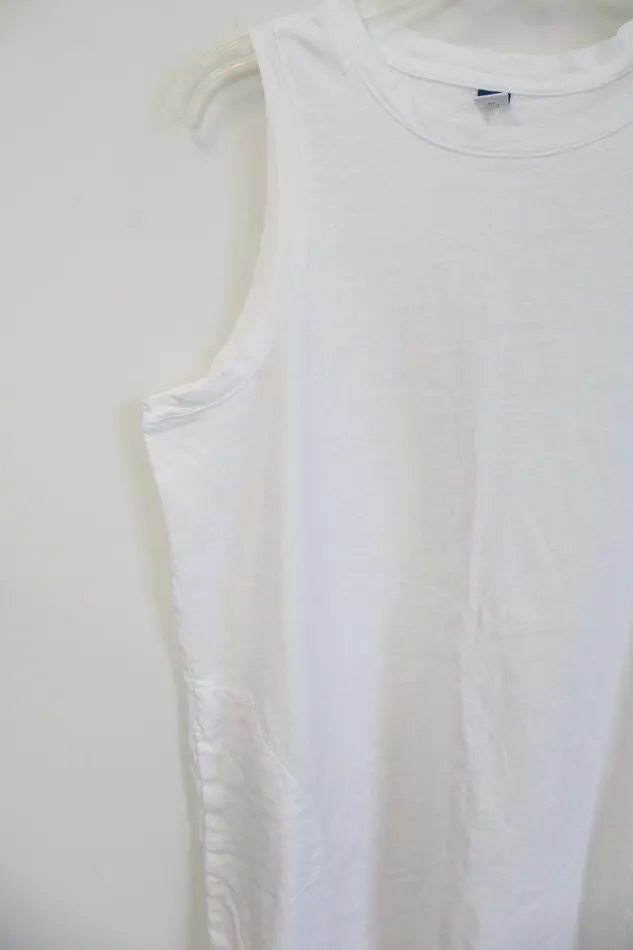 Old Navy Rings Old Navy White Tank Cotton Dress L Petite