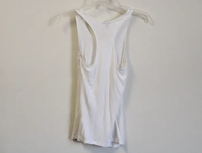 Old Navy White Sequined Tank XS Old Navy Rings